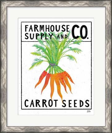 Framed Kitchen Garden Seed Packet IV Print