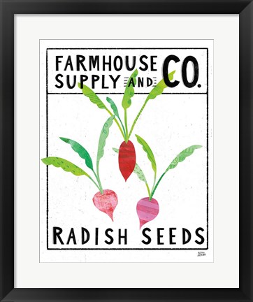 Framed Kitchen Garden Seed Packet I Print