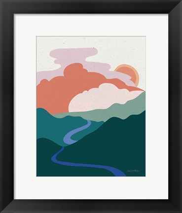 Framed Hills and Valleys I Light Print