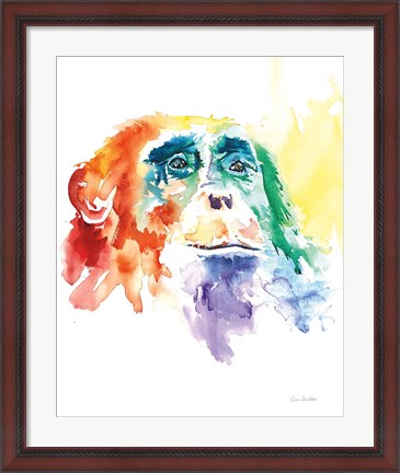 Framed Chimpanzee I Print