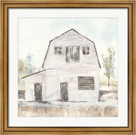 Framed White Barn VI Print