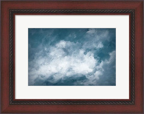 Framed Hedgerow II Clouds Print