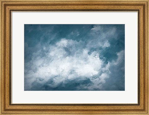 Framed Hedgerow II Clouds Print