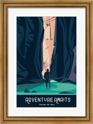 Framed Adventure Awaits Print