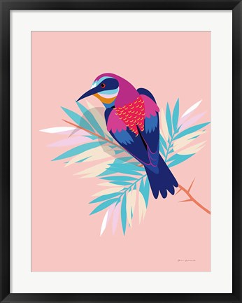 Framed Exotic Birds II Print