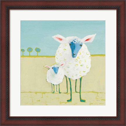 Framed Colorful Sheep Print