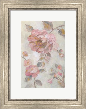 Framed Romantic Spring Flowers II Print