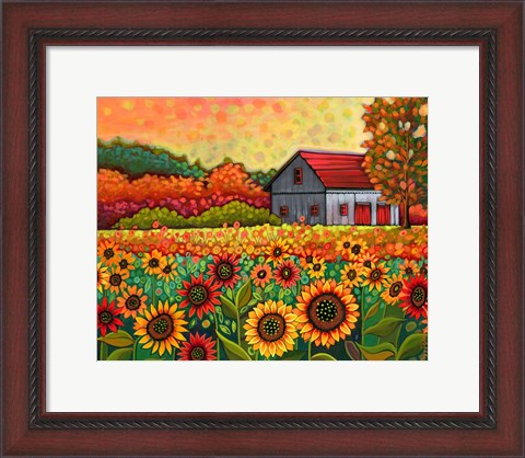 Framed Bright Sunflower Day Print