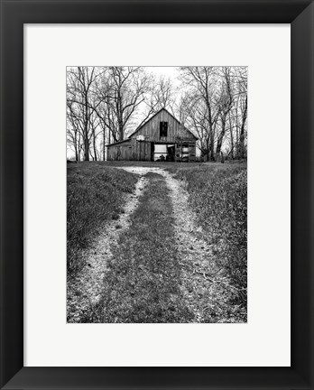 Framed Barn and Hoop Print