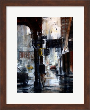 Framed Lincoln Tunnel &amp; 10th Avenue, rain Print