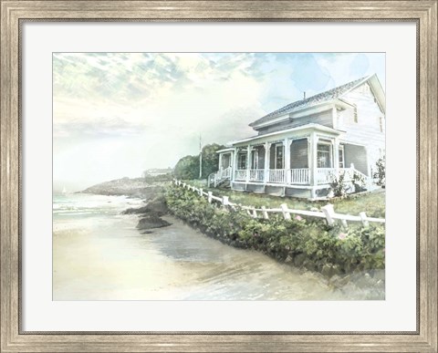 Framed Beach Cottage Print