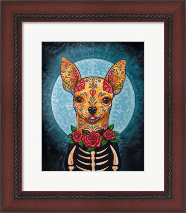Framed Chihuahua- Day of the Dead Print