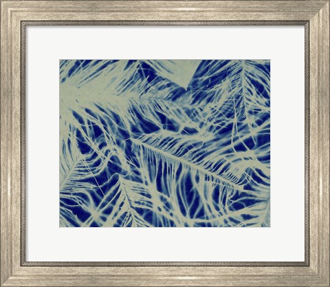 Framed Textures in Blue IV Print