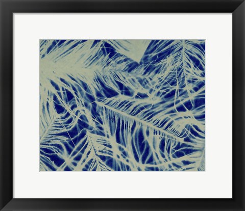 Framed Textures in Blue IV Print