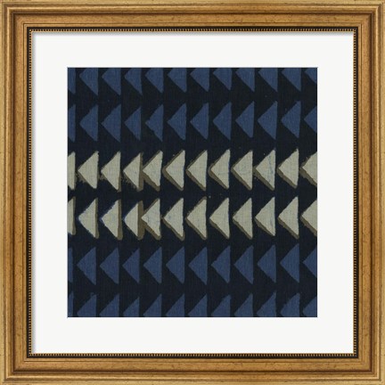 Framed Indigo Geometrics I Print