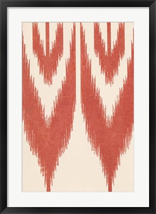 Framed Flame Stitch Motif I Print