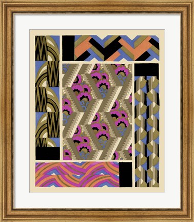 Framed Art Deco Designs III Print