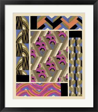 Framed Art Deco Designs III Print