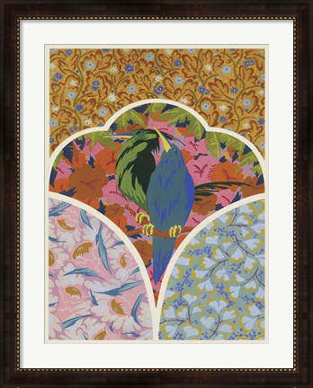 Framed Art Deco Florals IV Print