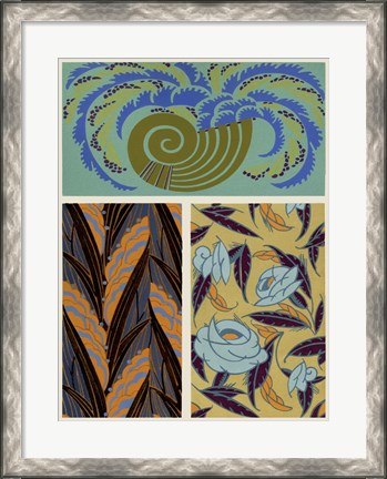 Framed Art Deco Florals VI Print