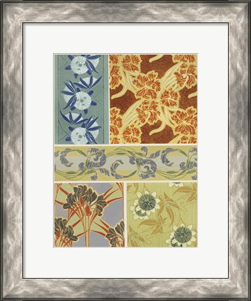Framed Art Deco Florals IX Print