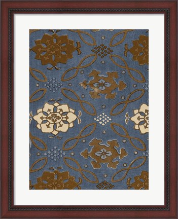 Framed Japanese Patterns V Print