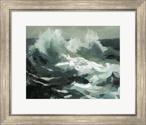 Framed Choppy Ocean View II Print