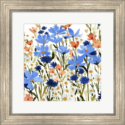 Framed Bright Wildflower Medley IV Print