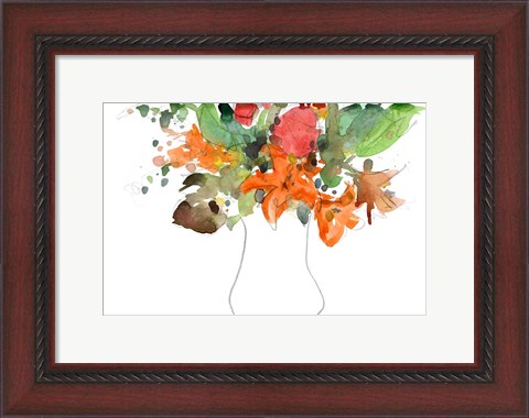 Framed Expressive Bouquet I Print