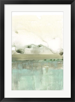 Framed Minty Horizon I Print