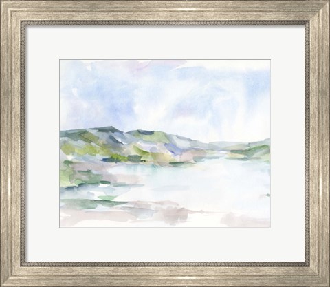 Framed Pastel Seaside I Print