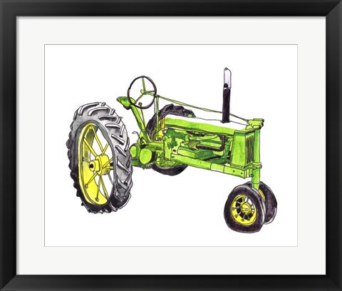 Framed Tractor Study I Print