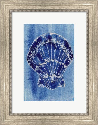 Framed Cerulean Shells VI Print