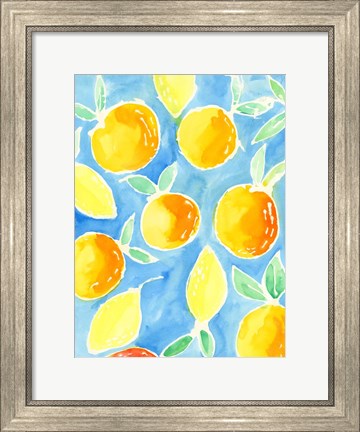 Framed Summer Citrus I Print