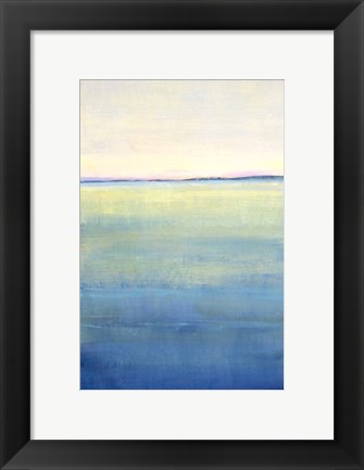 Framed Ocean Blue Horizon II Print