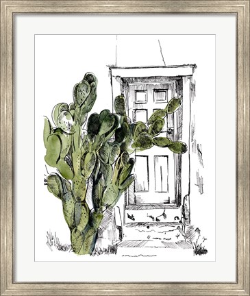 Framed Cactus Door III Print
