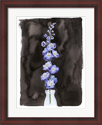 Framed Blue Delphinium I Print