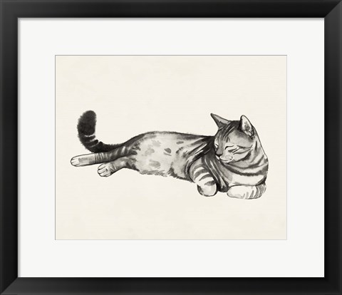 Framed Cat Laze II Print