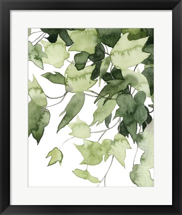 Framed Emerald Vines II Print