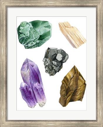 Framed Healing Crystals II Print