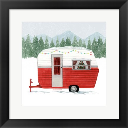 Framed Camping for Christmas I Print