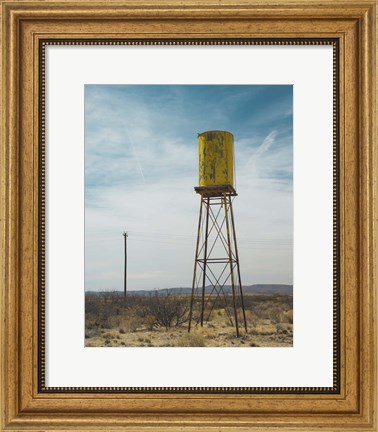 Framed Yellow Water Tower II Print