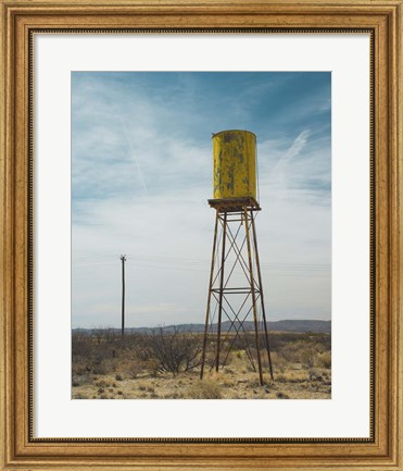 Framed Yellow Water Tower II Print