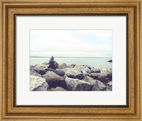 Framed Bay Rocks IV Print