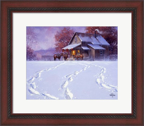 Framed All Tracks Lead Home for the Holidays Print