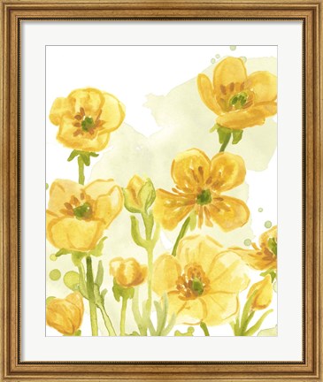 Framed Sunshine Meadow I Print