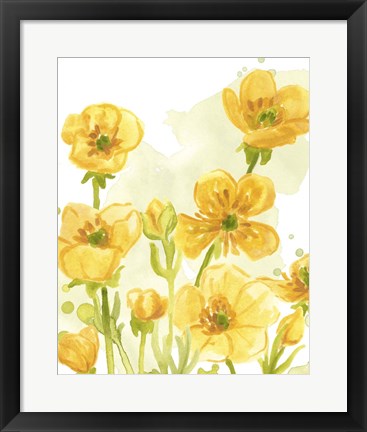 Framed Sunshine Meadow I Print