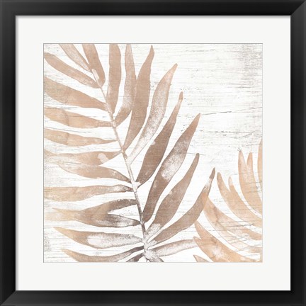 Framed Neutral Palm Fossil II Print