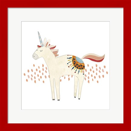 Framed Hipster Unicorns I Print