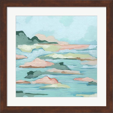 Framed Seafoam Coast I Print